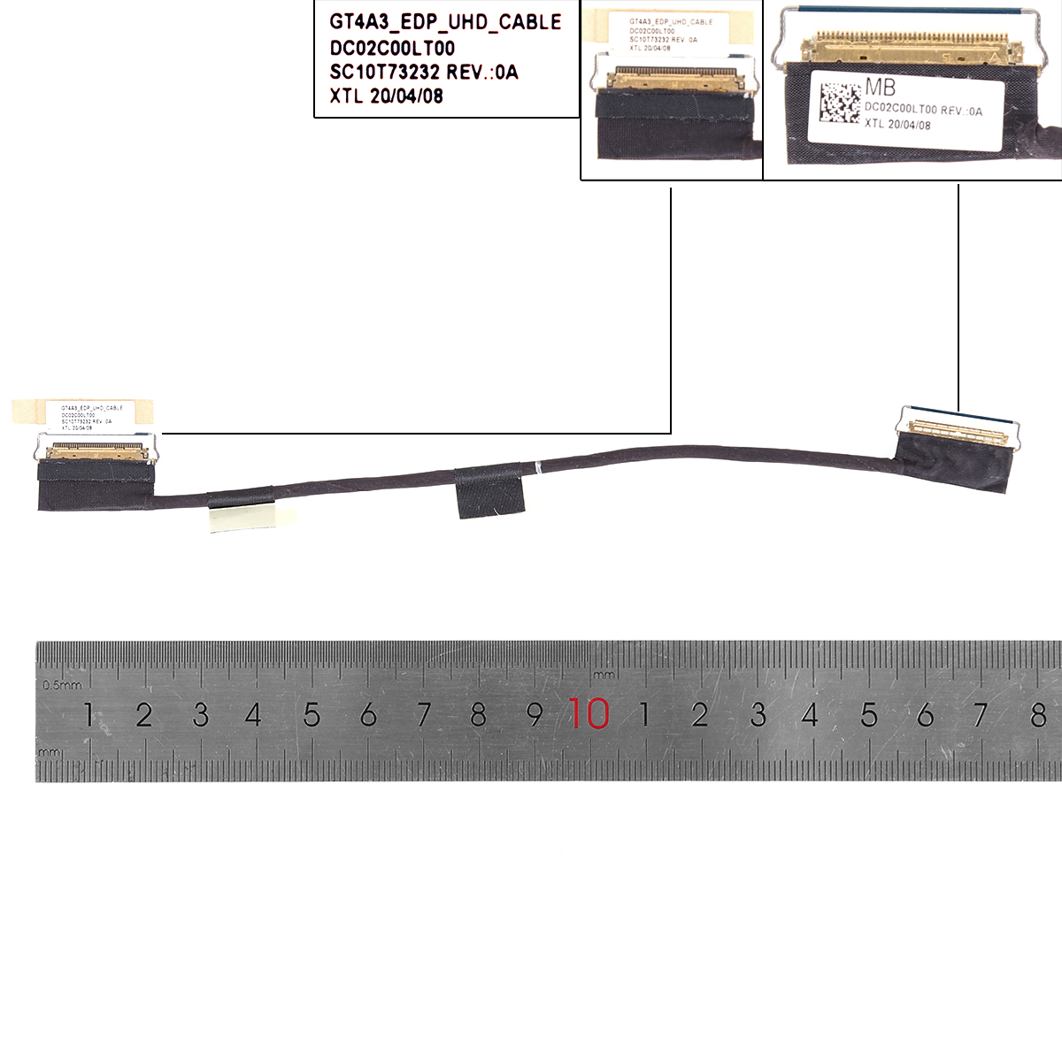 Picture of New LCD Display Screen Cable Replacement  For Lenovo Thinkpad T490S T495S T14S FT491 01YN276 40pin UHD.